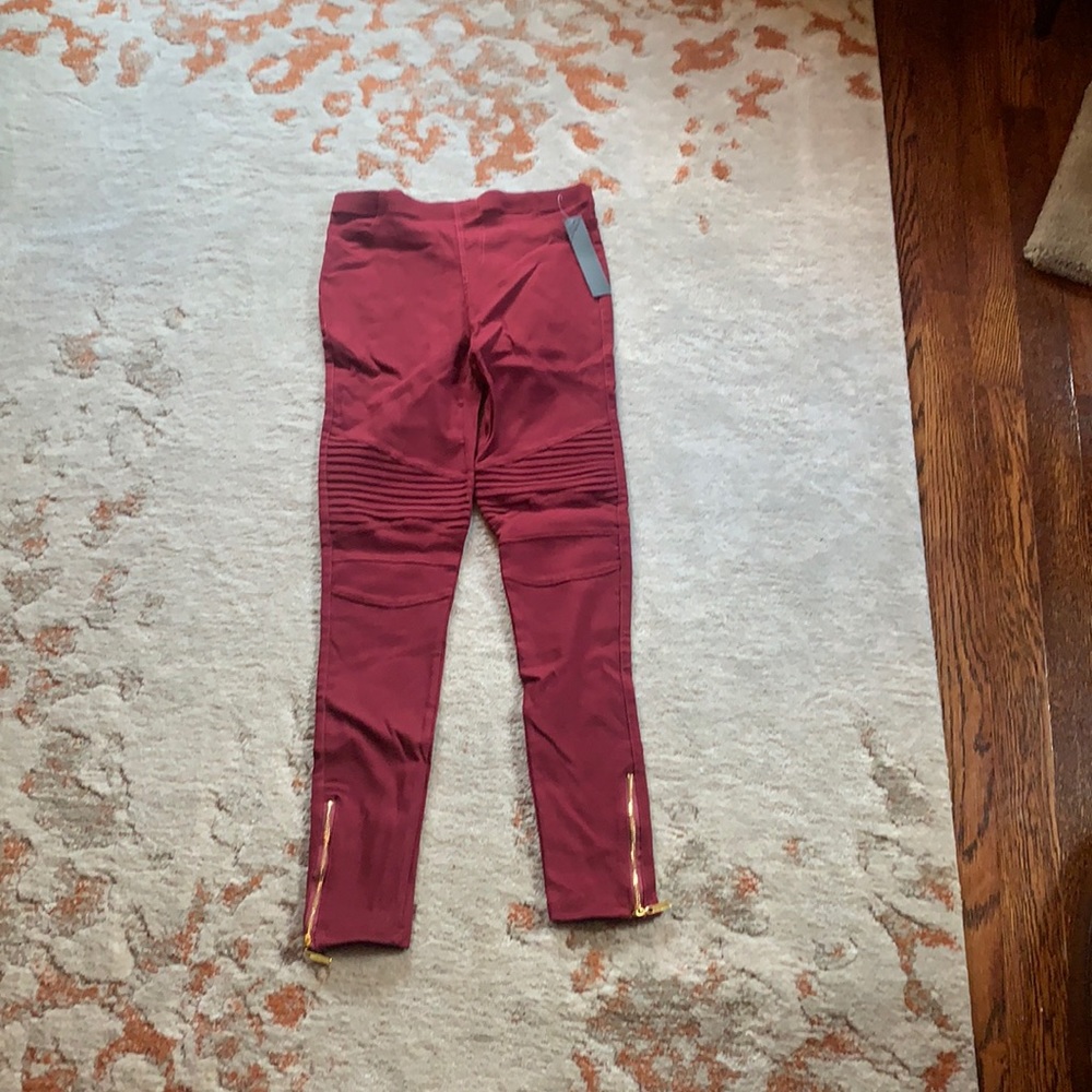 Pull on pants l/xl, dark red